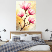 マグノリアグロー キャンバスプリント (インサイチュ (寝室))