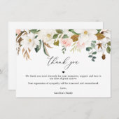 マグノリアコットンサンキューカードお祝いオブライフ サンキューカード (正面/裏面)