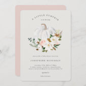 マグノリアコットンベビーシャワー招待状 招待状 (正面/裏面)