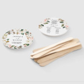 マグノリアコットンラウンド結婚式 プログラムファン ハンドファン (組立なし)