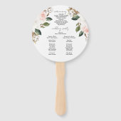 マグノリアコットンラウンド結婚式 プログラムファン ハンドファン (裏面)