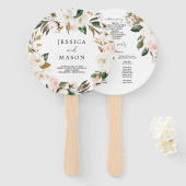 マグノリアコットンラウンド結婚式 プログラムファン ハンドファン (正面&裏面)