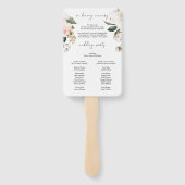 マグノリアコットン結婚式 プログラムファン愛メモリ ハンドファン (裏面)