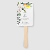 マグノリアシトラス結婚式 プログラムファン編集可能バック ハンドファン (正面)