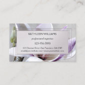 マグノリアシルバーフローラデザイン名刺 名刺 (正面)