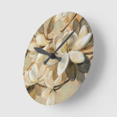 マグノリアシンプルクリーム ラウンド壁時計 (傾斜)