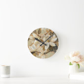 マグノリアシンプルクリーム ラウンド壁時計 (ホーム)