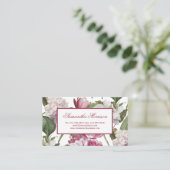 マグノリアスその他の花アンティーク植物学 名刺 (スタンド正面)