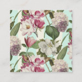 マグノリアスとアジサイヴィンテージボタニカルミニブ スクエア名刺 (裏面)