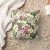 マグノリアスとアジサイ園ヴィンテージ植物学 クッション (ブランケット)