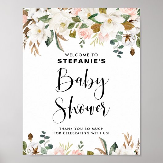 マグノリアスとコットンガーランド赤ちゃんシャワーへようこそ ポスター (正面)