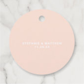 マグノリアスとコットンリース結婚の感謝 フェイバータグ (裏面)