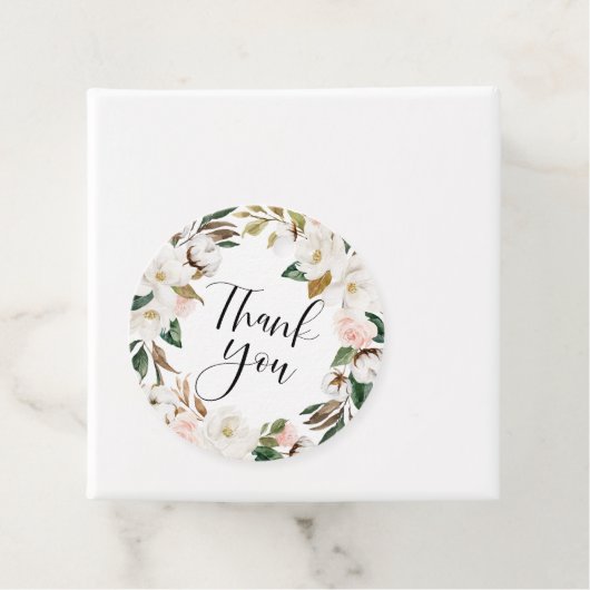 マグノリアスとコットンリース結婚の感謝 フェイバータグ (インサイチュ)