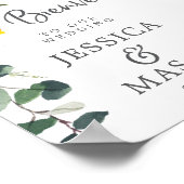 マグノリアスペインのシトラス結婚のウェルカムサイン ポスター (角)