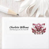 マグノリアスホワイトフローラエレガントプロフェッショナルモダン ラベル (インサイチュ)