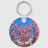 マグノリアス青空パーソナライズされた花 キーホルダー (正面)