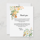 マグノリアス、クムクアットベビーシャワーサンキューカード サンキューカード (正面)