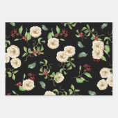 マグノリアス、ベリーと葉 ラッピングペーパーシート (正面)