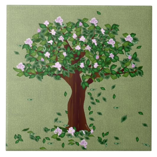 マグノリアセラミック写真タイル タイル (正面)