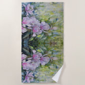 マグノリアセレニティ – フローラアートバイルキアン ビーチタオル (正面)