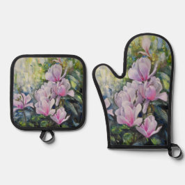 マグノリアセレニティ – フローラアートバイルキアン 鍋つかみ&鍋敷きセット