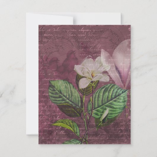 マグノリアソング披露宴カード 招待状 (裏面)