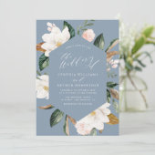 マグノリアダスティブルー結婚式招待状 招待状 (スタンド正面)