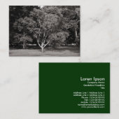 マグノリアツリー – 暖かいBW 名刺 (正面/裏面)