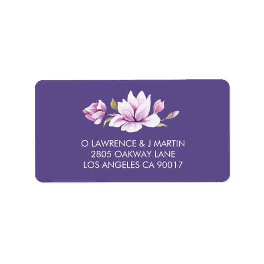 マグノリアバイオレットフローラ水彩 ラベル (正面)