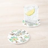 マグノリアパターンサンドストーンコースター コースター (側面)