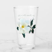 マグノリアパーソナライズされたグラス タンブラーグラス (裏面)