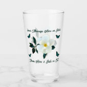 マグノリアパーソナライズされたグラス タンブラーグラス (正面)