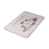 マグノリアピンクの花 バスマット (アングル)