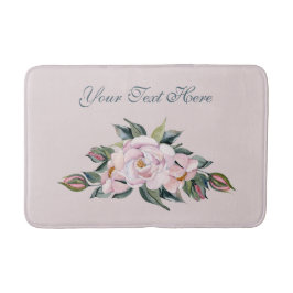 マグノリアピンクの花 バスマット