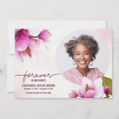 マグノリアピンクフローラメモリアルサンキューカード サンキューカード (正面)