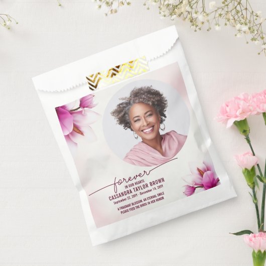 マグノリアピンクフローラメモリアル フェイバーバッグ (封をした状態)