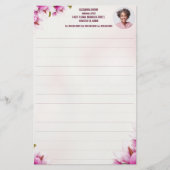 マグノリアピンクフローラ事業写真文房具 便箋 (正面)