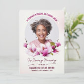 マグノリアピンクフローラ葬儀祈りの言葉カード プログラム (スタンド正面)