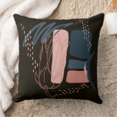 マグノリアピンク開花ミニマル抽象芸術 クッション (ブランケット)