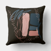 マグノリアピンク開花ミニマル抽象芸術 クッション (裏面)