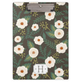 マグノリアフラスズフローラモノグラム クリップボード (正面)