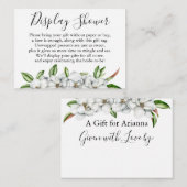 マグノリアフラズノーラップブライダルシャワーギフトラベル エンクロージャーカード (正面/裏面)