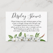 マグノリアフラズノーラップブライダルシャワーギフトラベル エンクロージャーカード (正面)