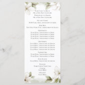 マグノリアフラムス春の結婚式プログラム プログラム (裏面)