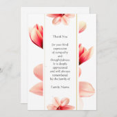 マグノリアフラワーサンキューカード 招待状 (正面/裏面)