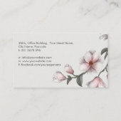 マグノリアフラワーズイラストレーション 名刺 (裏面)