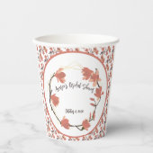 マグノリアフラワーズインコーラルブライダルシャワー 紙コップ (正面)