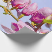 マグノリアフラワーズフローラボタニカルブロッサムシックWr ラッピングペーパー (角)