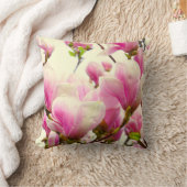 マグノリアフラワーズフローラ植物花シック クッション (ブランケット)