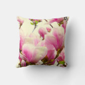 マグノリアフラワーズフローラ植物花シック クッション (裏面)